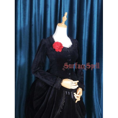 Surface Spell Gothic Dusk Mansion Velveteen Jacket(Full Payment Without Shipping)